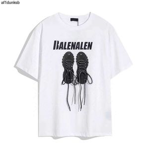 Tee Balencaigaly Balencigaly Men Sleeve and Women T Shirt Loose Paris Daddy Sneaker Shoe Short Shirt Print Lover Crew Neck Necka Breatble Overized Clothing Large