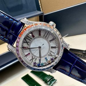 Kvinnor tittar på automatiska mekaniska klockor 36mm fodral med Diamond Sapphire Lady Wristwatches Montre de Luxe