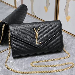 Pochette Designer Bag LUXURY Clutch Shoulder Bag Crossbody Leather Chain Wallet Handbags Metal Calfskin Luxury Fashion Women 23cm 20cm