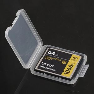 Annan hemlagringsorganisation DHL Memory Card Case Box Protective Case för SD SDHC MMC XD CF Card Shatter Container Box White Transparent U0914