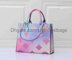 Totes Bag Mini PRIMAVERA NA CIDADE Totes Bolsa Go Designer Bolsas Grande Capacidade Cor Nunca Sunrise Pastel Lady Tie Dye Shopping Bags17