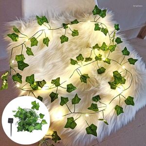 Saiten LED Künstliches Grünes Blatt Wohnzimmer Hochzeitsdekoration Girlande Lichterkette Weihnachtsfeier LichterSolarschnur