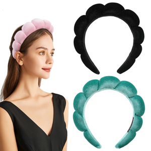 Puffy Makeup Spa Headband for Women Sponge Thick Hairbands for Skincare Yoga Face Washing Spa Shower Facial Mask Headwear
