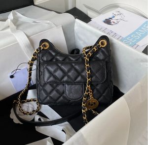 10A original quality women chain shoulder bags 17cm caviar Lambskin leather Luxury designer bag fashion crossbody Classic Flap handbag lady purse With box 9