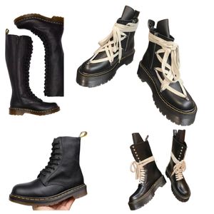 Damen-Overknee-Stiefel, Designer-Damen-Booties-Sneaker, High-Low-Top-Winterschuh, Damen-Leder-Martin-Tazz-Schuh mit flachem Boden, Nähte, Schnürung, Gummisohle, Größe 35–41