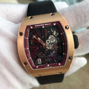 자동 시계 Richrd Mileres Tourbillon Wristwatch 스위치 스위스 시계 여성 시리즈 RM023 중공 와인 WNE72 X0847