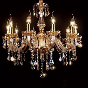 Moda nowoczesna kryształowa lampa jadalnia Candelabra Crystal żyrandole świeca do domu europejskiego żyrandole 230f