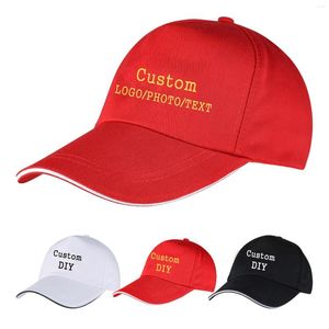 Ball Caps Custom Embroidery Printing DIY Baseball Women Sunscreen Visor Hats Men Sun Prevent Sports Personalized Gifts Adjust Chapeu