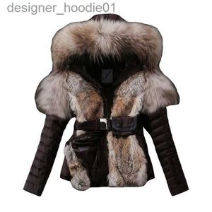 レディースファーフェイクファーファッション冬のジャケット暖かい女性スリムフード付きショートデザイナージャケットレディースアウトドアファーコート高品質のアウターオンラインL2