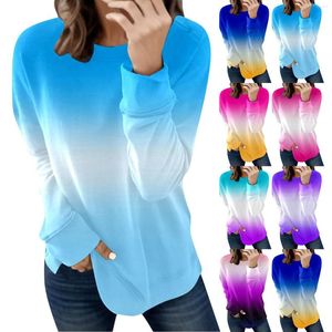 女性のパーカー女性秋と冬のファッションラウンドネック長袖プルオーバースウェットシャツシンプルなカラー印刷