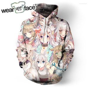 Women's Hoodies Anime Miqote And Momoko 3D All Over Printed Crewneck Sweatshirts Hip Hop Hipster Streetwear Casual Unisex Girls Clothing