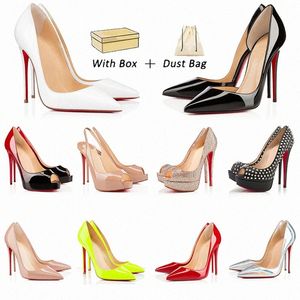 Tasarımcı Kırmızı Yüksek Topuklu Elbise Ayakkabıları Kadın Dipleri 6cm 8cm 10cm 12cm 14cm Luxurys Platformu Peep-Toes Seksi Seksi Ayak Ayak Parçası Kırmızılar Sole Sneaker