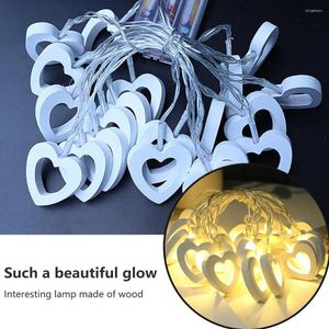 Strings Warm Cozy Lighting Fixture Festive Led Love Pendant Lights For Christmas Valentine's Day Decor Glow Wooden String