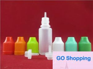 Garrafas conta-gotas de plástico PE por atacado com tampas à prova de crianças coloridas, pontas longas e finas para garrafas