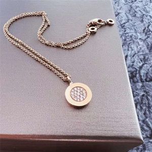 Designer Bulgaris svartvit skalhalsband Sky Star Halsbandserie Micro Inlaid Diamond Pendant Hollkedja