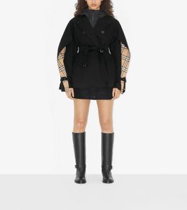 レディースジャケットウールコートアウターウェアベルトトレンチ23awブレンドパーカーファッションジャケットサイキックエレメントオーバーコート女性カジュアル婦人服4色