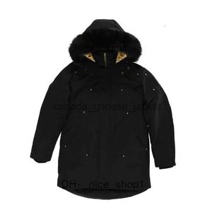 Herren-Fell-Kunstfell-Jacke mit Elchknöchelchen, Daunenparkas für Herren, Futteretikett, kanadischer Staglake-Parka für Herren, warmer Echtpelzmantel für extremes Wetter, B7U2 ElchmantelL230914