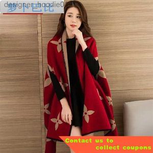 Women's Cape Femmes automne châle Cape manteau femmes vêtements d'extérieur épaissi bureau tout assorti épaissi écharpe double usage Style coréen Au L230914