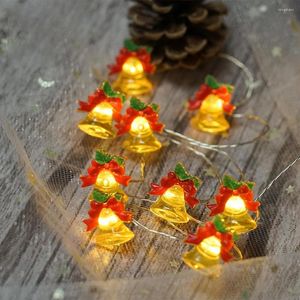 Strings Christmas Fairy Light String Small Bell Santa Holiday Garland Lamp Year Indoor Xmas Tree Bedroom Wedding Garden Decoration