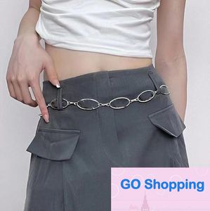 Quality Retro Silver Metal Chain Letter Waist Chain Men and Women All-Matching Decorative Skirt Jeans Belt Fashion Waist Seal