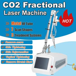 Bärbar CO2 -lasermaskin stretchmärken Borttagning ärr Freckles Ta bort vaginal Draw Huden Resurfacing Face Care Metal RF Tube Device Salon Hemanvändning