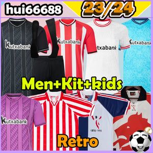 4XL 23/24 bilbao Soccer Jerseys retro 95 97 98 Athletic Unai Simon I.MARTINEZ WILLIAMS MUNIAIN UNAI LOPEZ BERENGUER I.LEKUE VILLALIBRE retro men kit kids football shirt