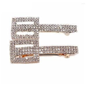 Hair Clips Elegant Square Crystal Rhinestone Shining Clip Barrette For Fashion Women Jewelry Accessories