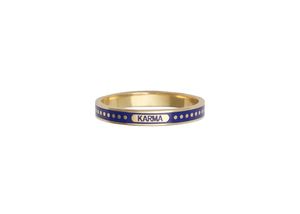 Foundrae Karma Thin Champleve Enamel Band18-Karat Ring for Woman Designer Jewelryカスタマイズされたペンダントゴールドメッキ18Kゴールド