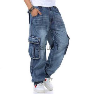 Men's Jeans Men's Baggy Multi Pockets Skateboard Cargo Jeans For Men Tactical Denim Joggers Plus Size 30-46 210319262l x0914