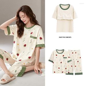 Indumenti da notte da donna Pigiami estivi Pigiama elegante Set da donna con cuscinetto per il seno Femme Pigiama femminile Pijama Mujer Homewear