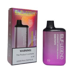 Vapor_World Elf Legenda Puff 5500 Puff 5000 Djeńczyk Vape Elektroniczny papieros 13 ml wstępnie wypełniony Vape Desechable 650 mAh akumulator z metalową rurką