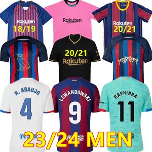 LEWANDOWSKI camisas de futebol 18 19 20 21 23 24 FERRAN BARCELONAS PEDRI GAVI JOAO FELIX CANCELO RAPHINHA 2023 2024 F. DE JONG DEST Camisetas camisa de futebol masculina