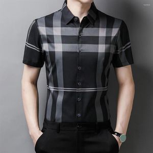 Men's Casual Shirts Trendy Men Shirt Thin Gentle Style Buttons Cardigan Lapel Business216h