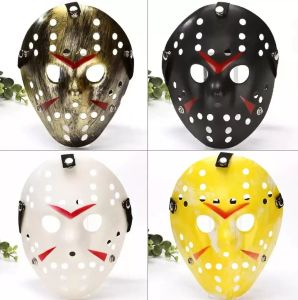 Máscaras de festa de sexta-feira negra Jason Voorhees Freddy Hockey Festival Full Face PVC branco puro para máscaras de Halloween atacado