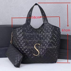 2022 High quality Shopping bag totes Luxury retro handbag large capacity women Designer large logo art style wallet whole lamb244x