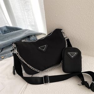 Marca mãe bolsa nova feminina quadro interno packs saco de axilas três-em-um náilon hobo corrente ombro mensageiro moda feminina sacos 342r