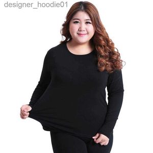 Men's Thermal Underwear Long Johns for Ladies Autumn Winter Wear Warm Thermal Underwear Set Women Fleece O-neck Second Skin Female Big Plus Size 5XL xxl 201113 L230914