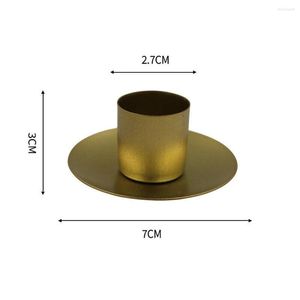 Candle Holders Simple Golden Holder Metal Desktop Stick For Wedding Party Festival Candelabra Art Gifts Home Decor