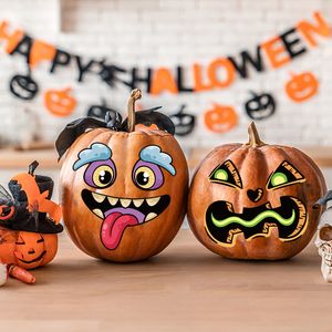 Halloween dynia dekoracyjna naklejka sztuczka impreza dekoracyjna naklejka na śmieszne mimice z samoprzyraniem