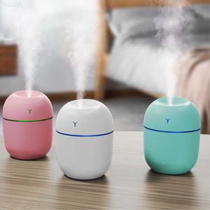 Luftbefeuchter MINI Tragbarer 220-ml-Luftbefeuchter Aroma-Diffusor für ätherische Öle Humidificador für Zuhause, Auto, Büro mit LED-Nachtlampe Freshner L230914