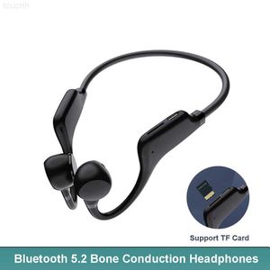 Auricolari per telefoni cellulari Cuffie per conduzione ossea TWS Supporto TF Card Cuffie wireless Cuffie Bluetooth 5.2 Cuffie con archetto da collo con riduzione del rumore L230914