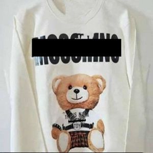 Moschino Felpe con cappuccio da uomo di altissima qualità Moschino Stampa grafica Perfetto oversize Autunno Designer da donna Girocollo Manica lunga VY74