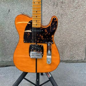 Solid Body TL Electric Guitar Mad Cat Flame Maple Top Orange Free ShIP