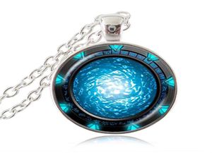 Stargate Pendant Stargate Portal Atlantis Necklace Glass Cabochon Art Charm Round Handmade Jewelry Women Choker Fashion Accessorie5324746