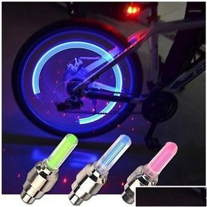 Dekorative Lichter Innen Außen Auto Motorrad Nabenlampe Sensor Rad Reifen Reifen Luft VAE Stem Dekoration Lichtkappen ER LED Drop Deli Dhbei