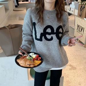 Designer trui man voor vrouw gebreide kraaienhals damesmode letter zwarte lange mouw kleding trui oversized top CHD2309145 imaxbrand