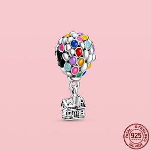 925 Gümüş Sıcak Hava Balon Güvenlik Zinciri Cazibe Boncuk Diy Fit Pandoras Bilezik Barko Kadınlar Tasarımcı Takı Lady Hediye Takı
