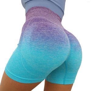 Gym Clothing Gradient Colouring Sports Shorts For Women Breathable Comfortable To Wear Dating Workout Daily