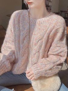 Damenpullover Zoki Japan Süße Frauen Strickpullover Mode Lose Preppy Style Jumper Lazy Wind O Neck Langarm Herbst Dame Wollpullover 230912