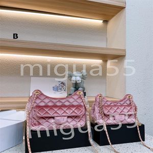 Bolsa de ombro de luxo de designer premium bolsas hobo de veludo de couro genuíno